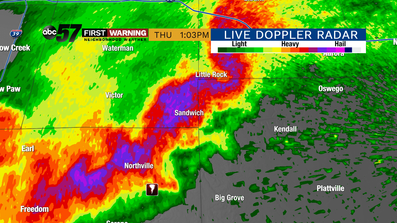 Tornado touches down in northeast Illinois